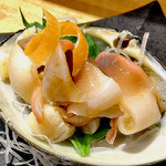 天ぷら処 こさか - 活ホッキ貝 お造り（２０１３年４月）