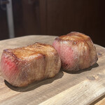 焼肉 肉萬 - レアタン　焼き上がり