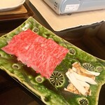 よし町 - ⑧常陸牛サーロインすき焼・信州産松茸・奥久慈卵