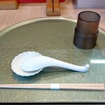 中華そば 深緑 - 配膳前