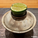 丸新 - 酢橘と飯蒸し