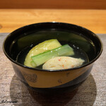 丸新 - 毛蟹真薯と加茂茄子の椀物