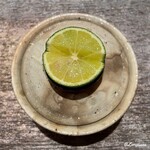 丸新 - 酢橘と飯蒸し