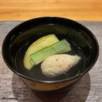 丸新 - 毛蟹真薯と加茂茄子の椀物