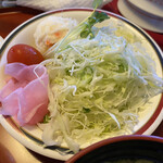 敦賀ヨーロッパ軒 - パリ丼セット 1,210円 (サラダ)