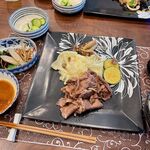 茶寮 岡部 - 料理写真:和牛ロースのばた焼き　3080円