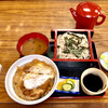 Kisoba Wakatake - かつ丼 ざるそばセット　蕎麦湯も美味しい。