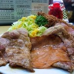 キッチンヨッチ - チキンカツ生姜焼き盛り合わせライス