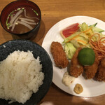 Shokusai Shubou Yuukitei - カキフライ定食　¥1,050