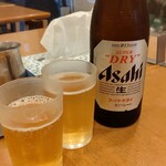 Sanuki Udon Yamato - 座って頼んだ瓶ビール