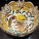 ぬま田 - 渡蟹と黒無花果(佐賀)胡麻酢がけ