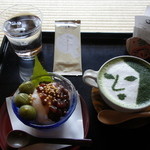 Yojiyakafe - 京あいす　桜と抹茶カプチーノ