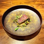 イル ネッビオ - 島根熟豊和牛にポルチーニ茸とマルサラ酒を使った肉と相性の良いマルサラソースを加えた素晴らしい一皿でした(o^^o)