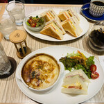 Cafe DUKE - ホタテと海老のドリア＆サンドセット