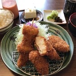 Tonkatsu Sakusaku - 日替わりランチ（ささみカツ・串カツ・メンチカツ）　980円