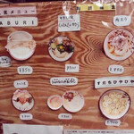 Udon Kyutaro - 外のお品書き看板（人気メニュー）（2022年9月）