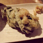 Udon Kyutaro - 空芯菜の天ぷら（100円）（2022年9月）