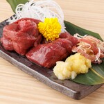 Lean horse sashimi from Kumamoto prefecture