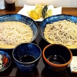 Sobadokoro Razumone - お試しもり+天ぷら小皿盛り