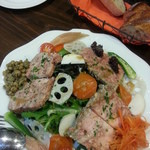 ビストロ バキュース - ２０１３・４月　テリーヌ３種盛り。ウサギ・鴨・豚