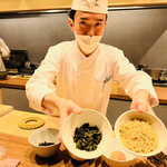 おが和 - ◎お弟子さんの小林さん。ご飯の何が良いですかか⁉️