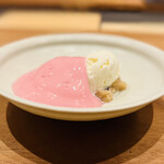 おが和 - ☆桃と赤紫蘇のアイスクリーム