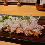 炭火焼鳥と水炊き 五郎一 - 鶏のタタキ