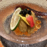 梅田 鮨 よこ田 - たっぷりのウニ、たっぷりのイクラ、そしてキャビアの小丼！