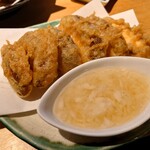 炭火焼鳥と水炊き 五郎一 - 椎茸の天ぷら