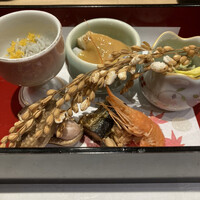 梅田 鮨 よこ田 - 秋の味覚たっぷりの前菜