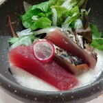 鮨 天海 - 鰹のタタキサラダ仕立て