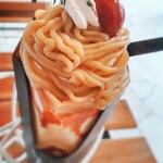 クレープアンドカフェ ヴァーチュ - 紅はるかモンブランをズーム！