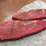 焼肉 山水 - 25年4月　山水ステーキ　塩で