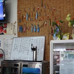 海産物 えんがん - 壁には疑似餌