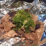 鉄板焼ＢＡＲ ぎんくら - 茄子と豚バラ