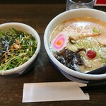 らーめん山頭火 盛岡大通店 - 塩とねぎめし