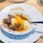 La Brianza - 玉子とトリュフのオーブン焼き。混ぜ混ぜ♪ 安定の美味しさやっぱり美味しい♡