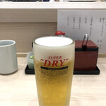 Kaisenzushi Shiogamakou - 生ビールはアサヒのスーパードライです。