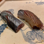 らん亭～ 美日庵 - 秋刀魚の酢締めの味比べ