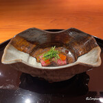 らん亭～ 美日庵 - 福島県産の黒毛和牛うねめ牛と卵黄の醤油漬