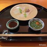 らん亭～ 美日庵 - 割り醤油とちり酢とともに