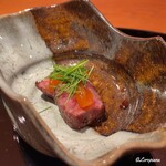 らん亭～ 美日庵 - 福島県産の黒毛和牛うねめ牛と卵黄の醤油漬