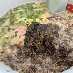 ラーメン 山岡家 - 朝ラー・油無し・黒バラトッピング