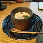 KINKA sushi bar izakaya - 茶碗蒸し。熱々が出でてきた!うまし!