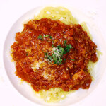 Our signature meat sauce pasta