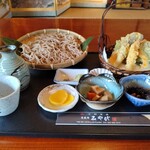 蕎麦処みやび - 十割天ざる蕎麦大盛り