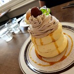 トタンコットンカフェ - カラメルマロンパンケーキ