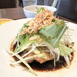 青山シャンウェイ - 蒸し鶏の葱醤油定食1,000円税込