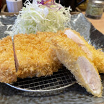 Tonkatsu Tooyama - ■ロースかつ定食＋ささみかつ¥1,480