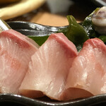 Cold yellowtail sashimi